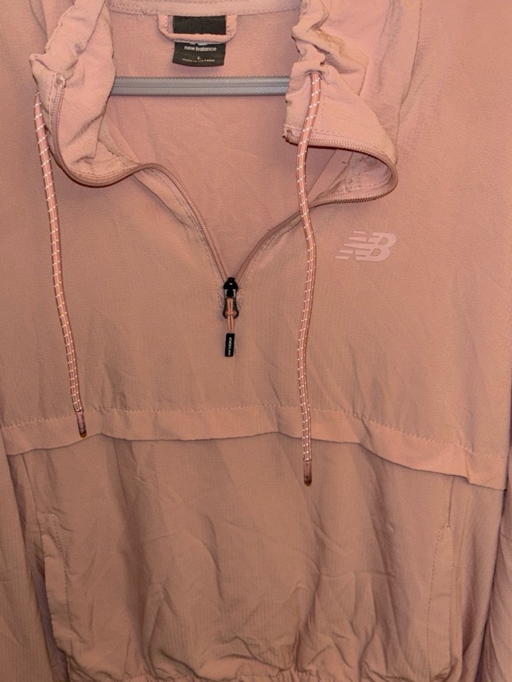 New Balance Women's Pink Pullover Hoodie Size L
